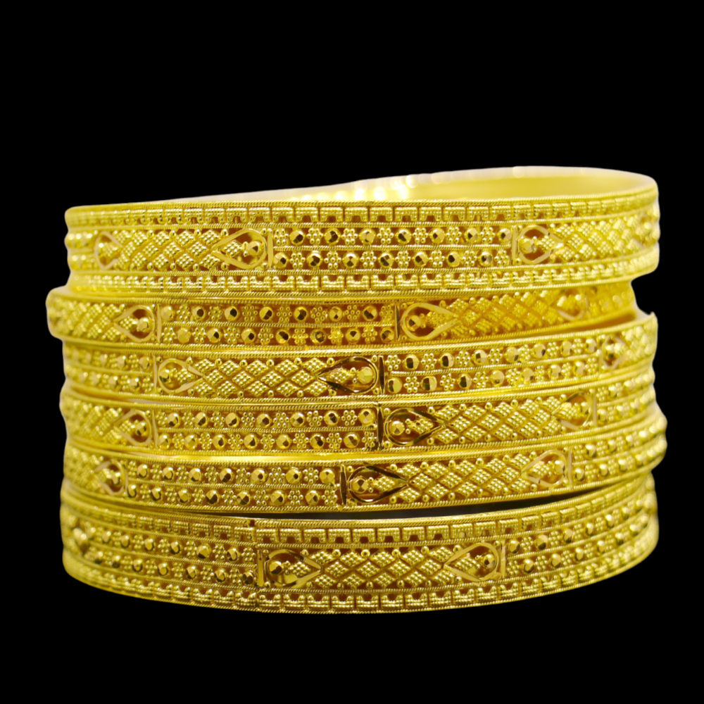 22K Gold Bangle Set (S)